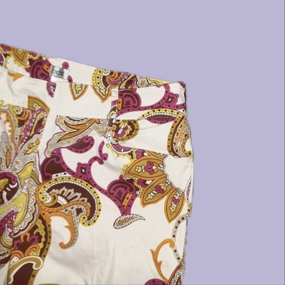 Cachè White Paisley Straight Pants - Picture 3 of 5